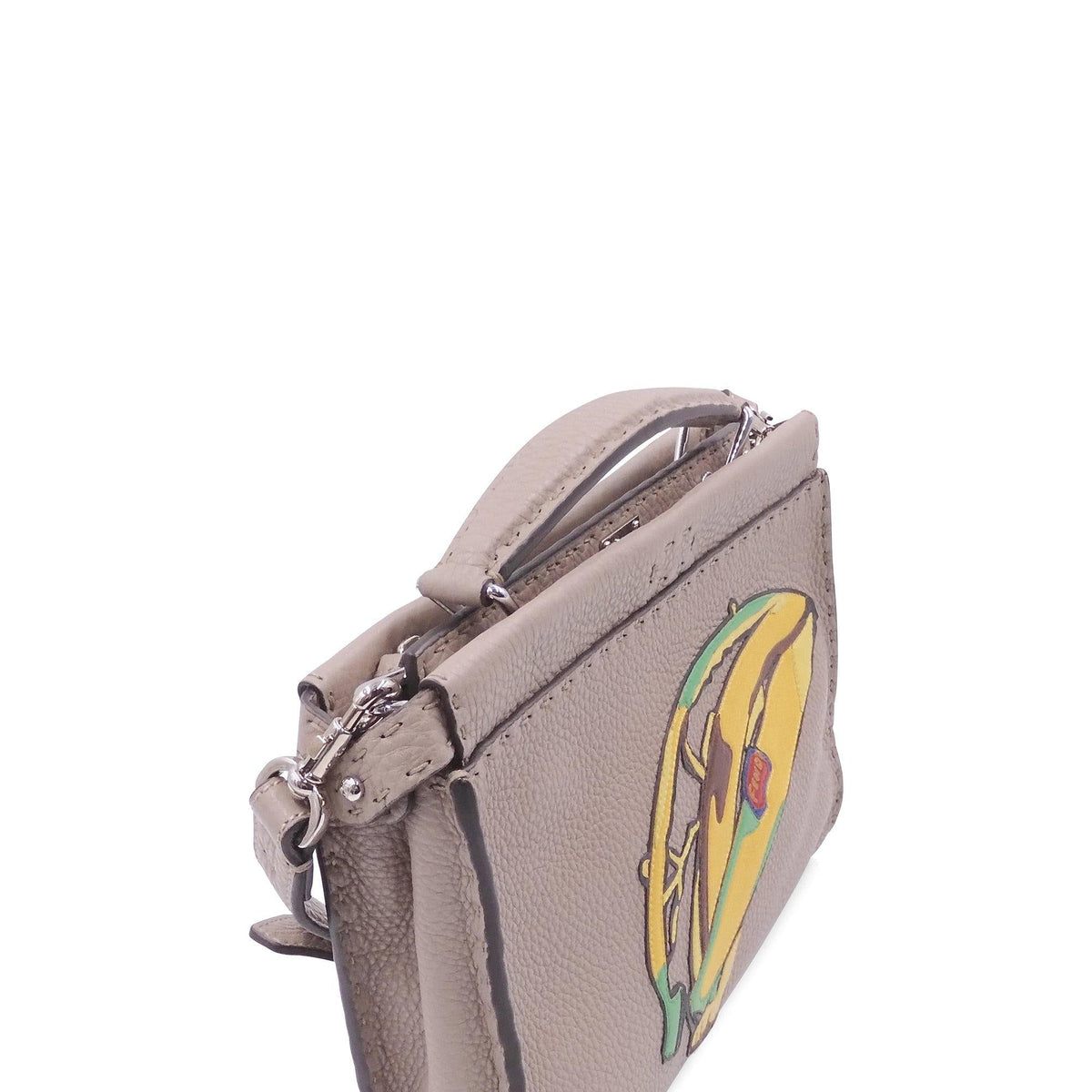Close-up of Peekaboo bags hardware and fine stitching