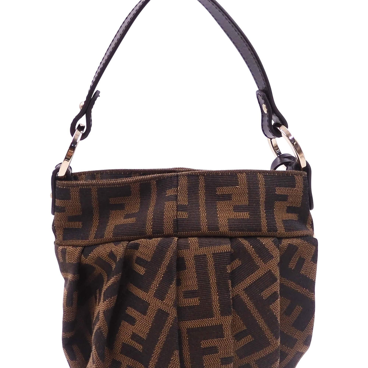 Fendi Bags? Fendi Zucca Canvas Mini Bucket Brown Premium Designer Shoulder Bag
