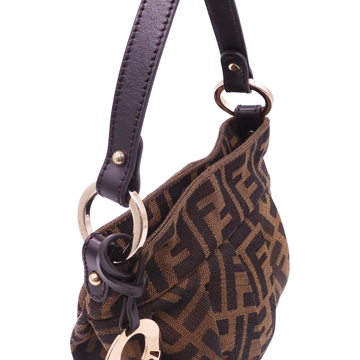 Fendi Bags? Fendi Zucca Canvas Mini Bucket Brown Premium Designer Shoulder Bag