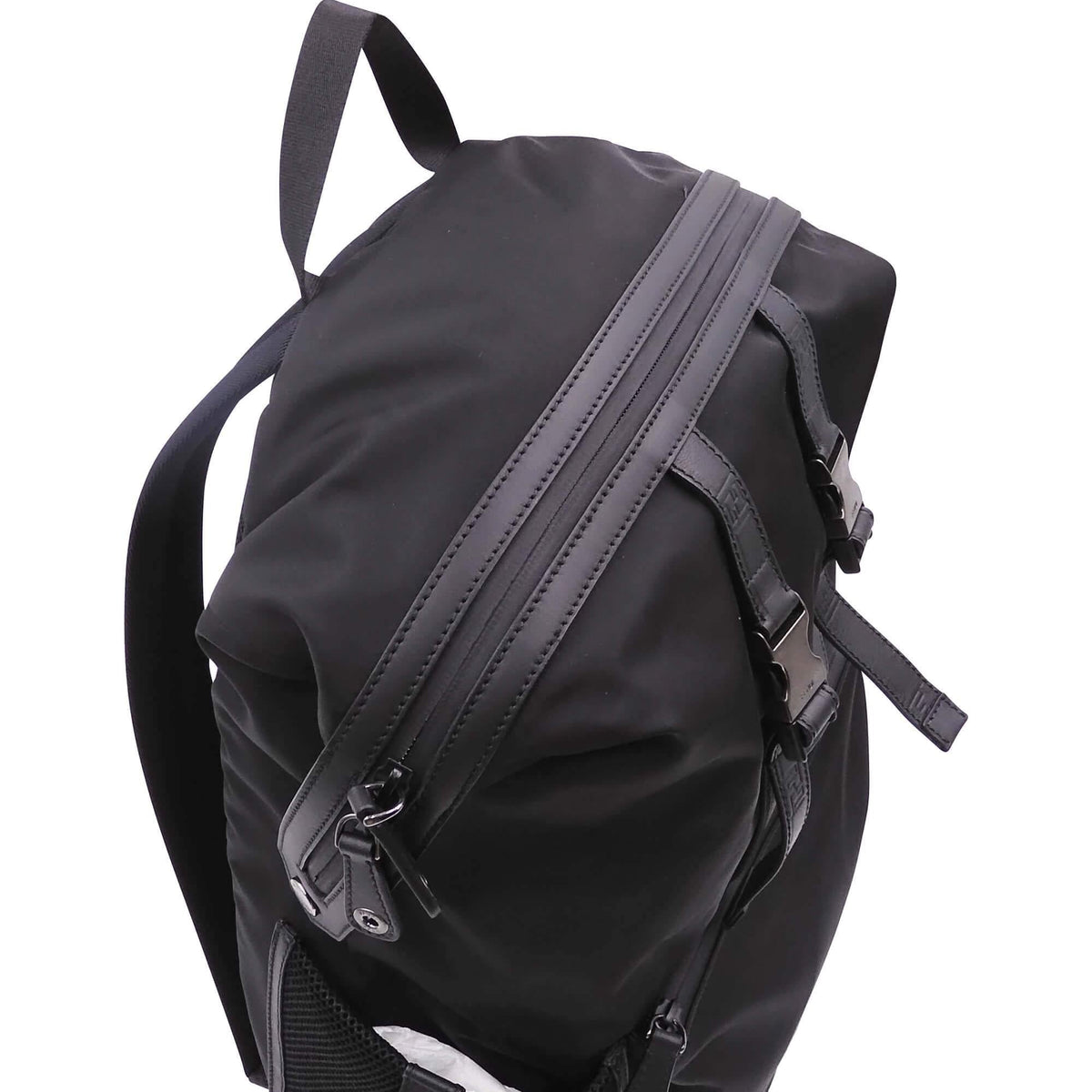 Fendi Bags? Fendi Zucca Embossed Trimmed Backpack Black Premium Designer Shoulder Bag