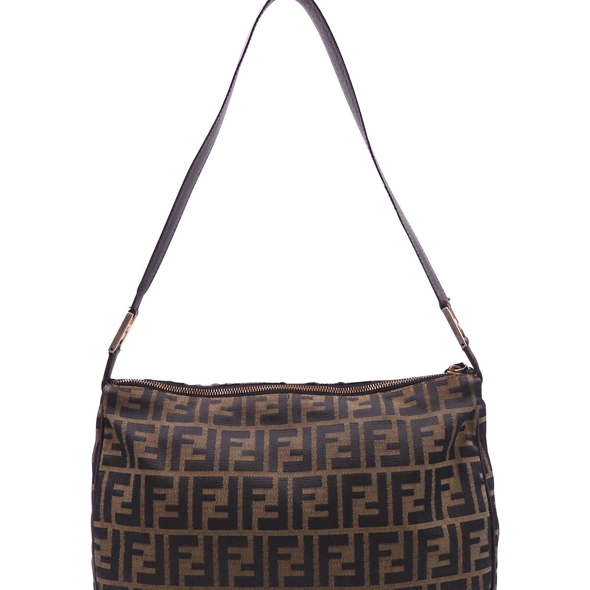 Fendi Bags? Fendi Zucchino Canvas Shoulder Bag Brown Elegant Everyday Designer Handbag