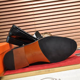 Hermès Grey Loafer Flats - Toe Detail View