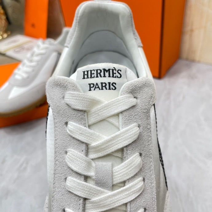 Hermès Camel Pointed-Toe Flats - Angled View