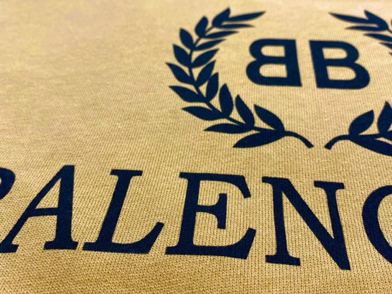 Close-up of Balenciaga designer clothing craftsmanship