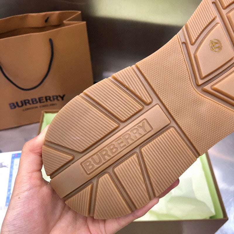 Burberry Beige Low-Top Sneakers - Back View