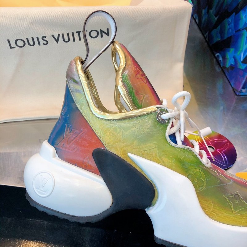 Louis Vuitton luxury shoes detail shot