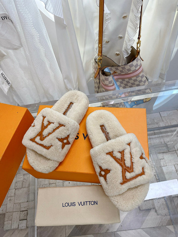 Louis Vuitton Camel Platform Heels - Lifestyle Styling Shot