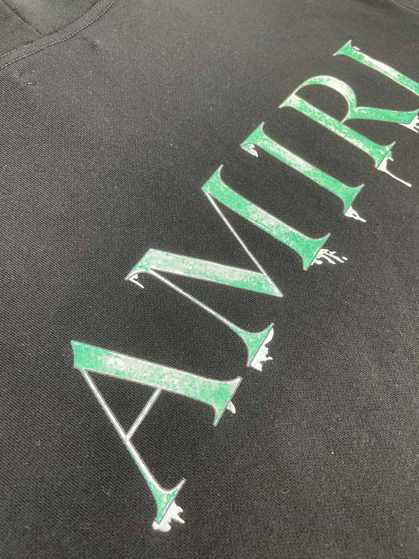 Close-up of Amiri hoodie craftsmanship