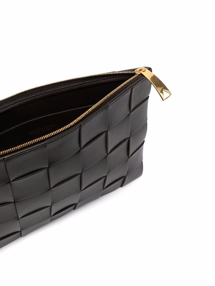 Close-up of Bottega Veneta miscellaneous hardware and fine stitching