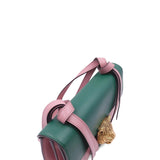 Close-up of Animalier bags hardware and fine stitching
