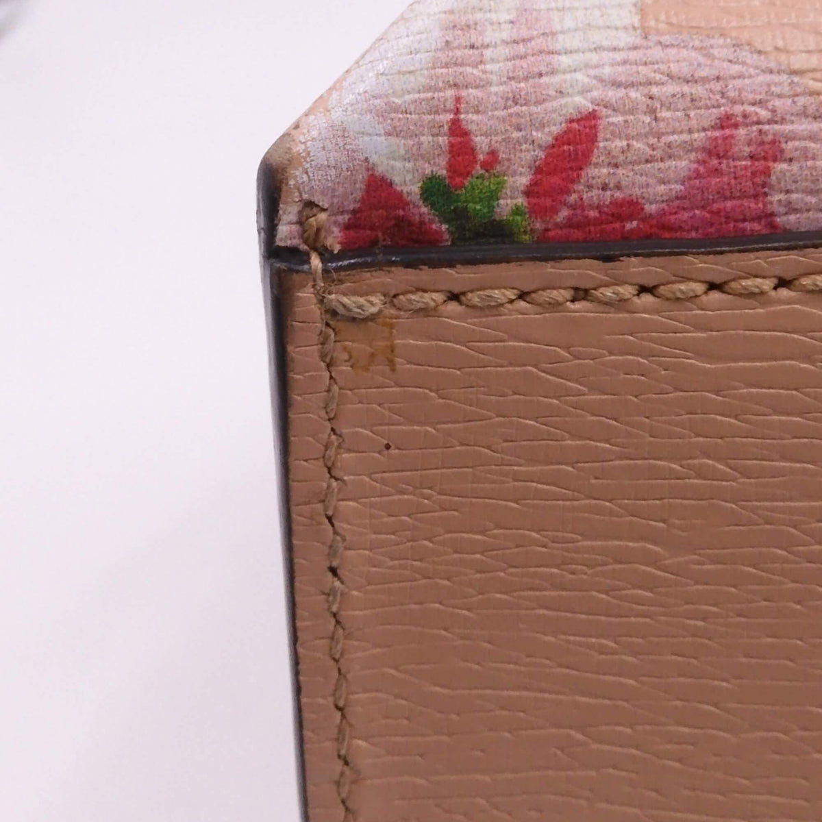 Close-up of Bamboo bags hardware and fine stitching