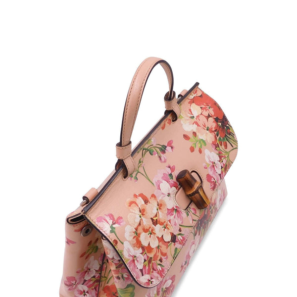 Close-up of Bamboo bags hardware and fine stitching