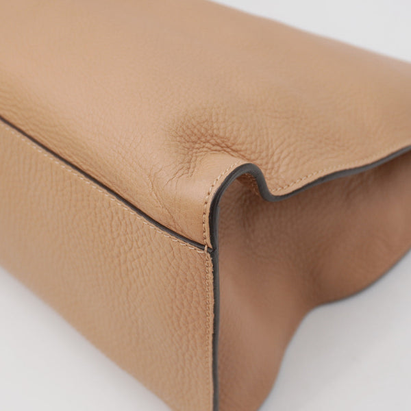 Close-up of Bamboo bags hardware and fine stitching