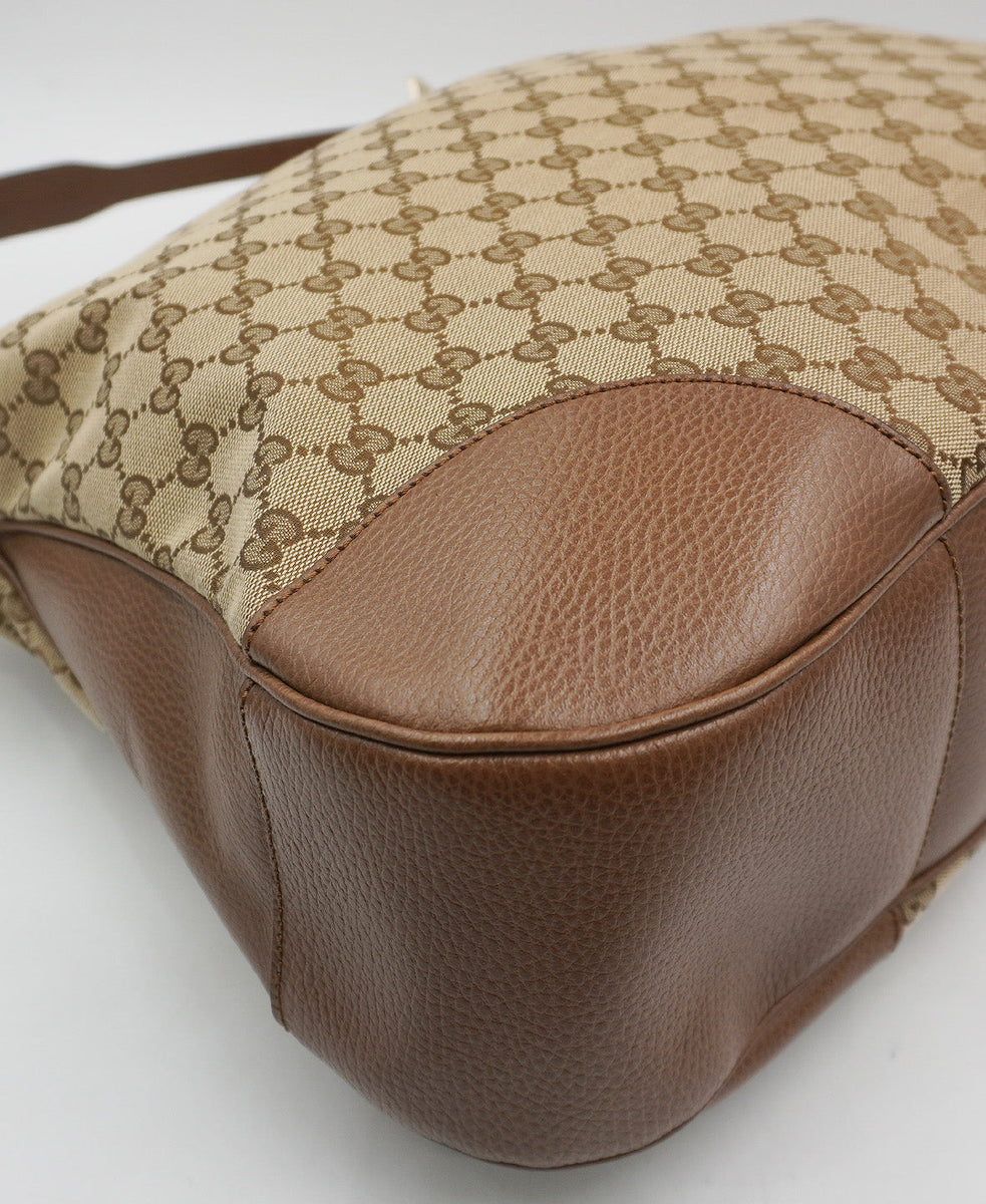 Close-up of GG bags hardware and fine stitching