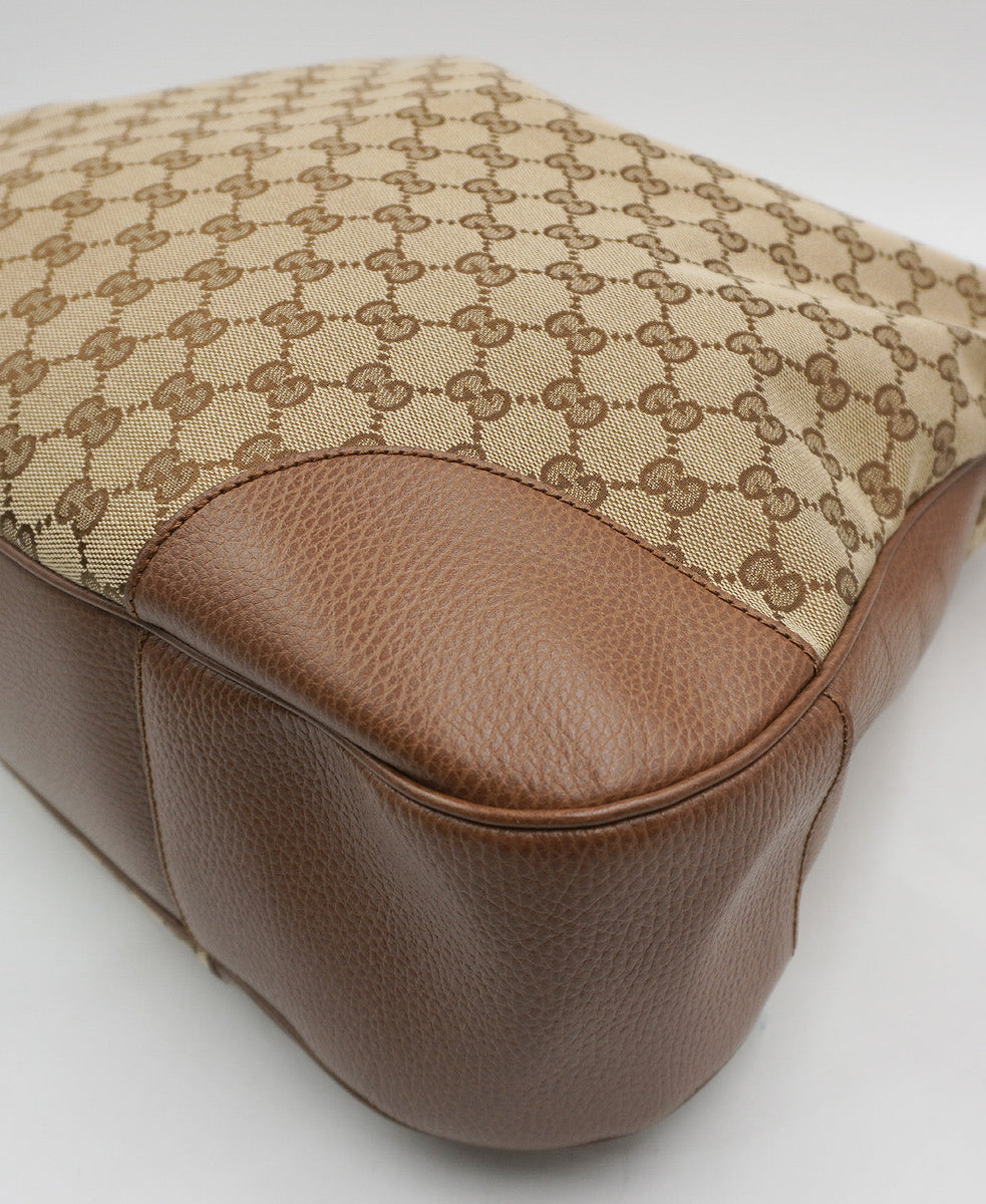 Close-up of GG bags hardware and fine stitching
