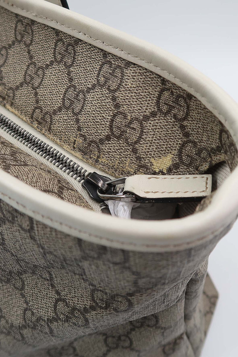 Close-up of GG bags hardware and fine stitching