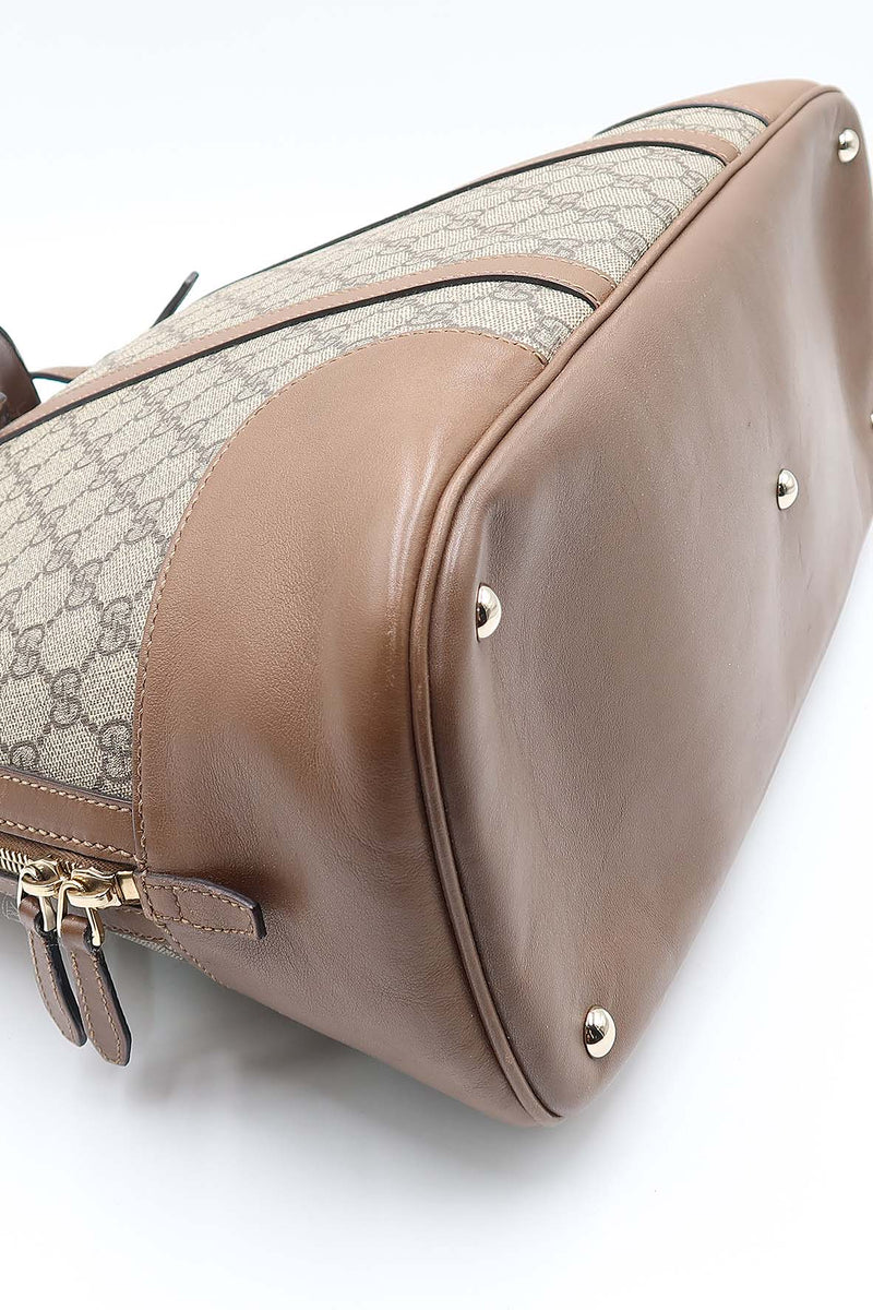 Close-up of GG bags hardware and fine stitching