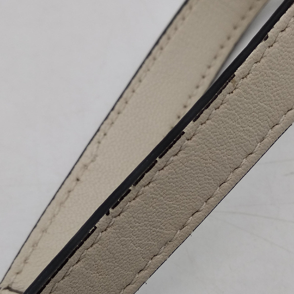 Close-up of Interlocking bags hardware and fine stitching