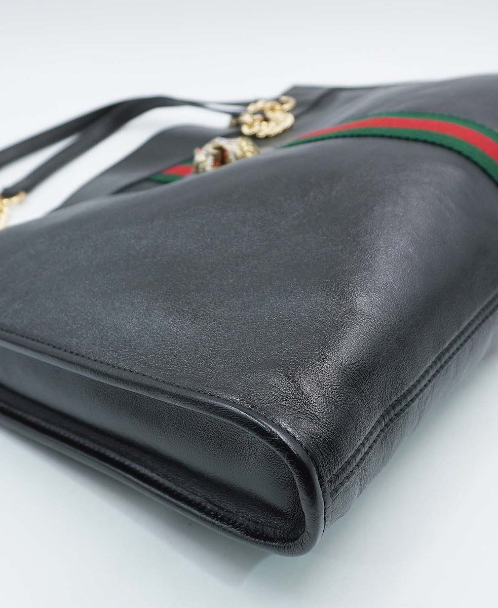 Close-up of Maxi bags hardware and fine stitching