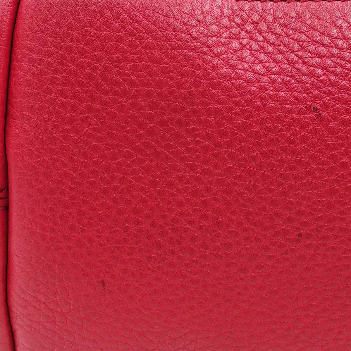 Close-up of Medium bags hardware and fine stitching