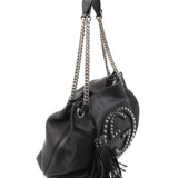 Close-up of Medium bags hardware and fine stitching
