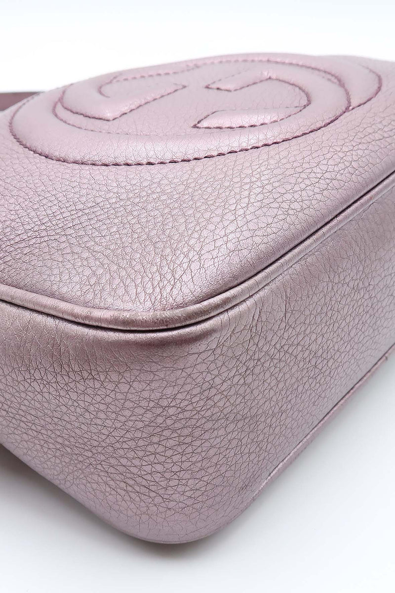 Metallic premium bags detail and craftsmanship close-up