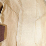 Close-up of Metallic bags hardware and fine stitching