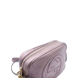 Close-up of Metallic bags hardware and fine stitching