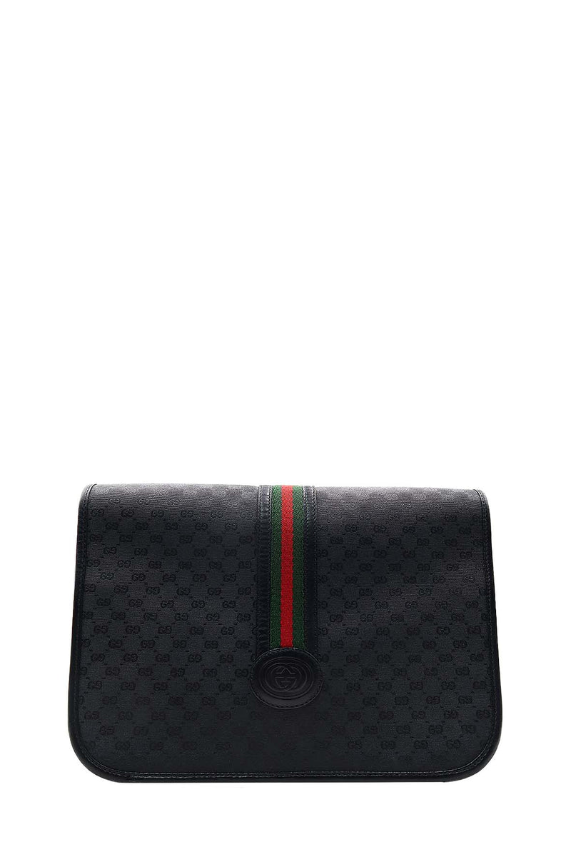 Gucci Bags? Gucci Vintage Coated Canvas Messenger Bag Black Premium Designer Shoulder Bag