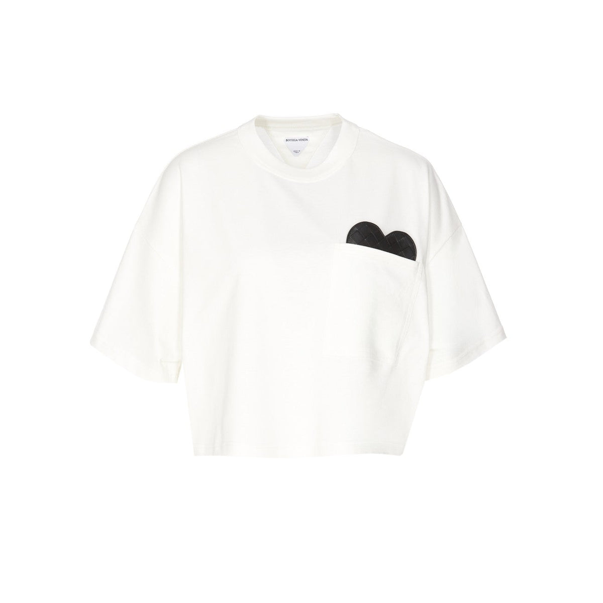 Bottega Veneta T-Shirts? Bottega Veneta Women Heart Crop T-Shirt Casual Everyday Designer Tee