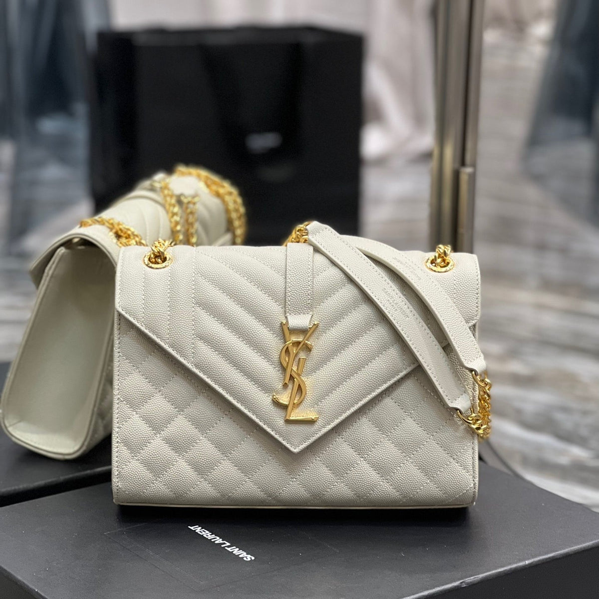 Saint Laurent Wallets? Saint Laurent Envelope Medium Bag Elegant Everyday Leather Wallet