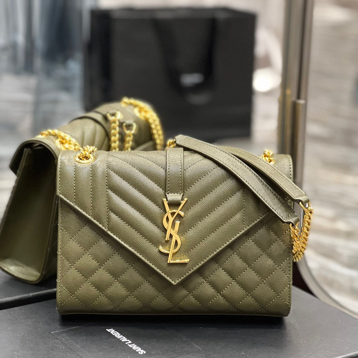 Saint Laurent Wallets? Saint Laurent Envelope Medium Bag Elegant Everyday Leather Wallet