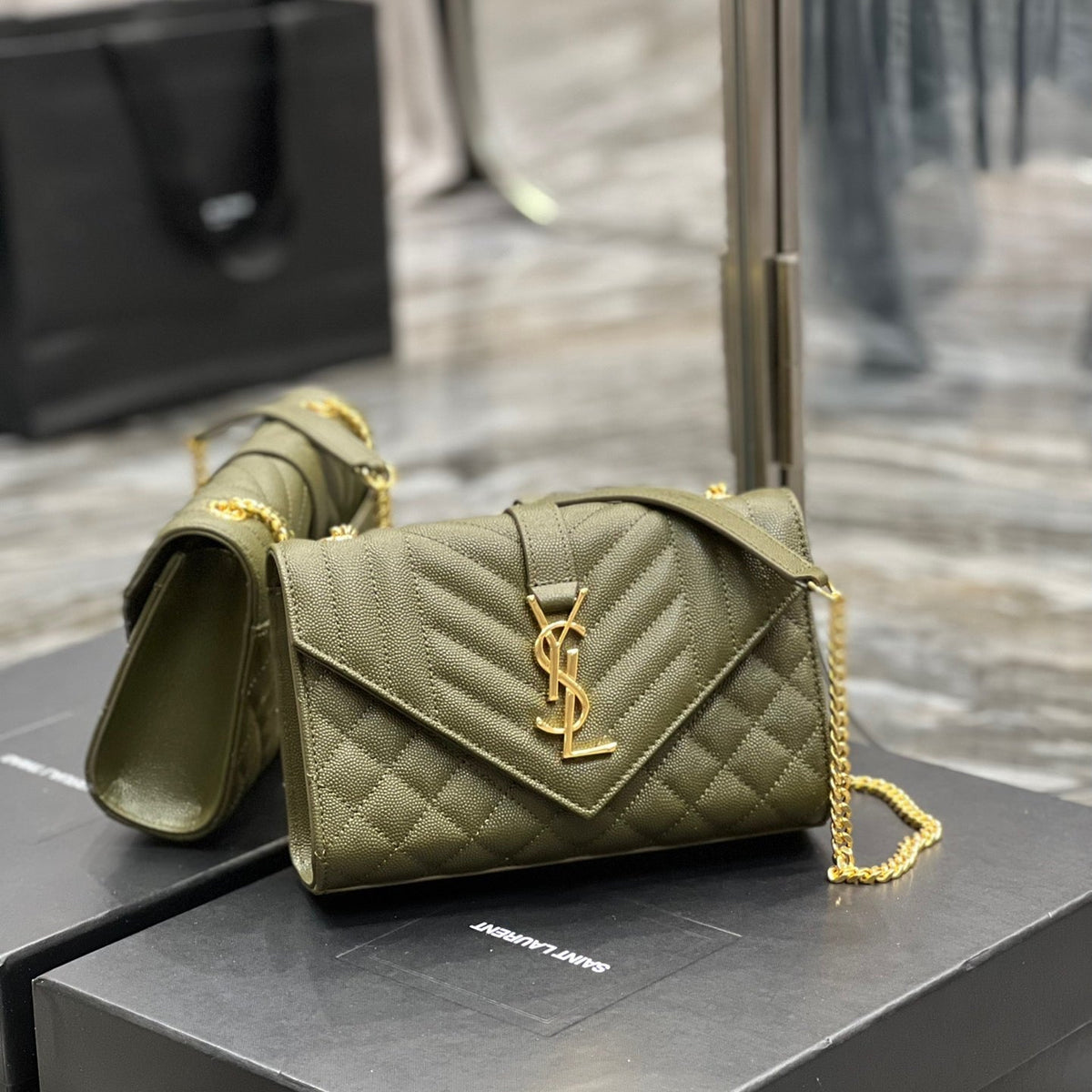 Saint Laurent Wallets? Saint Laurent Small Envelope Bag Compact Luxury Card Wallet