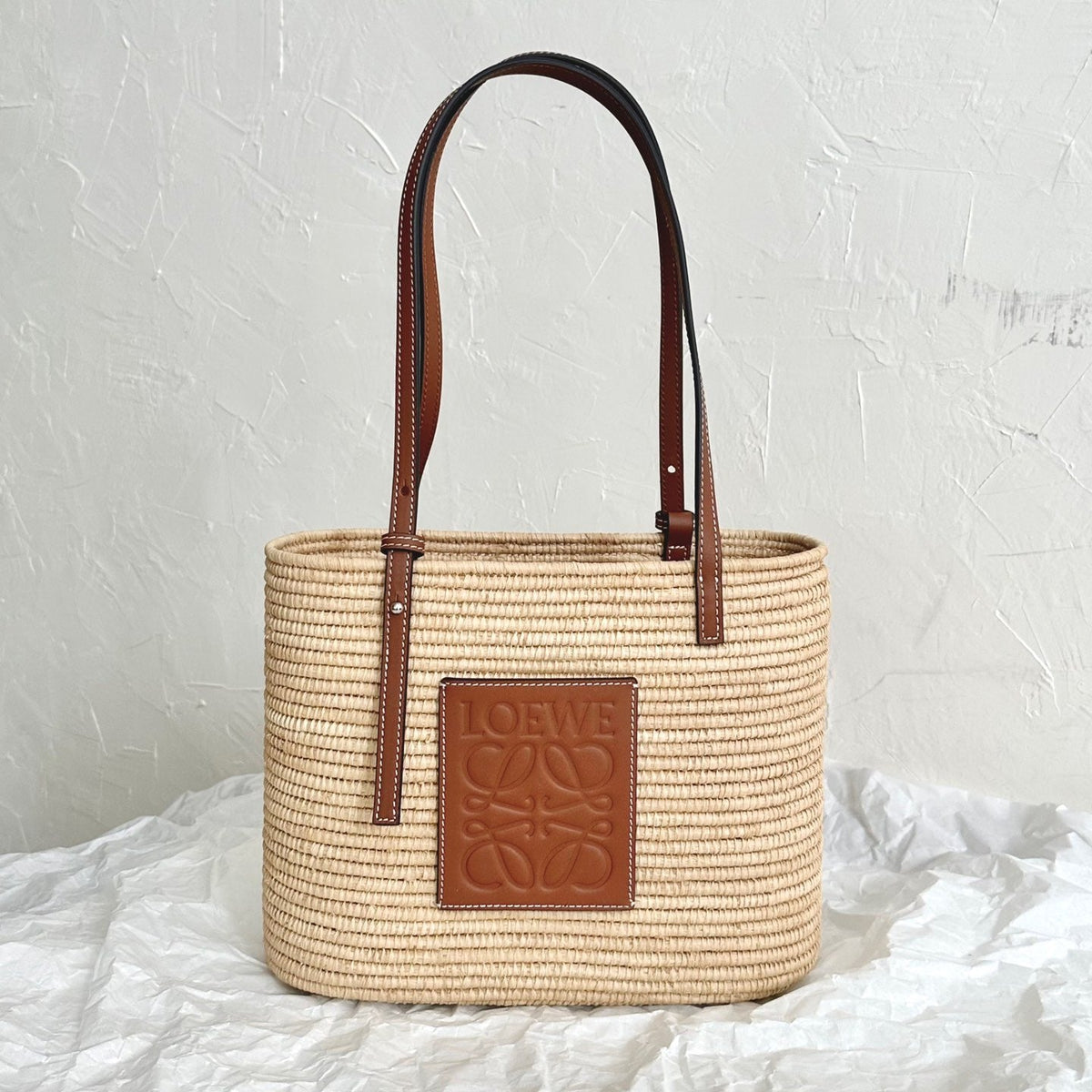 Wallets? Loew Small Square Basket Bag Premium Leather Designer Wallet