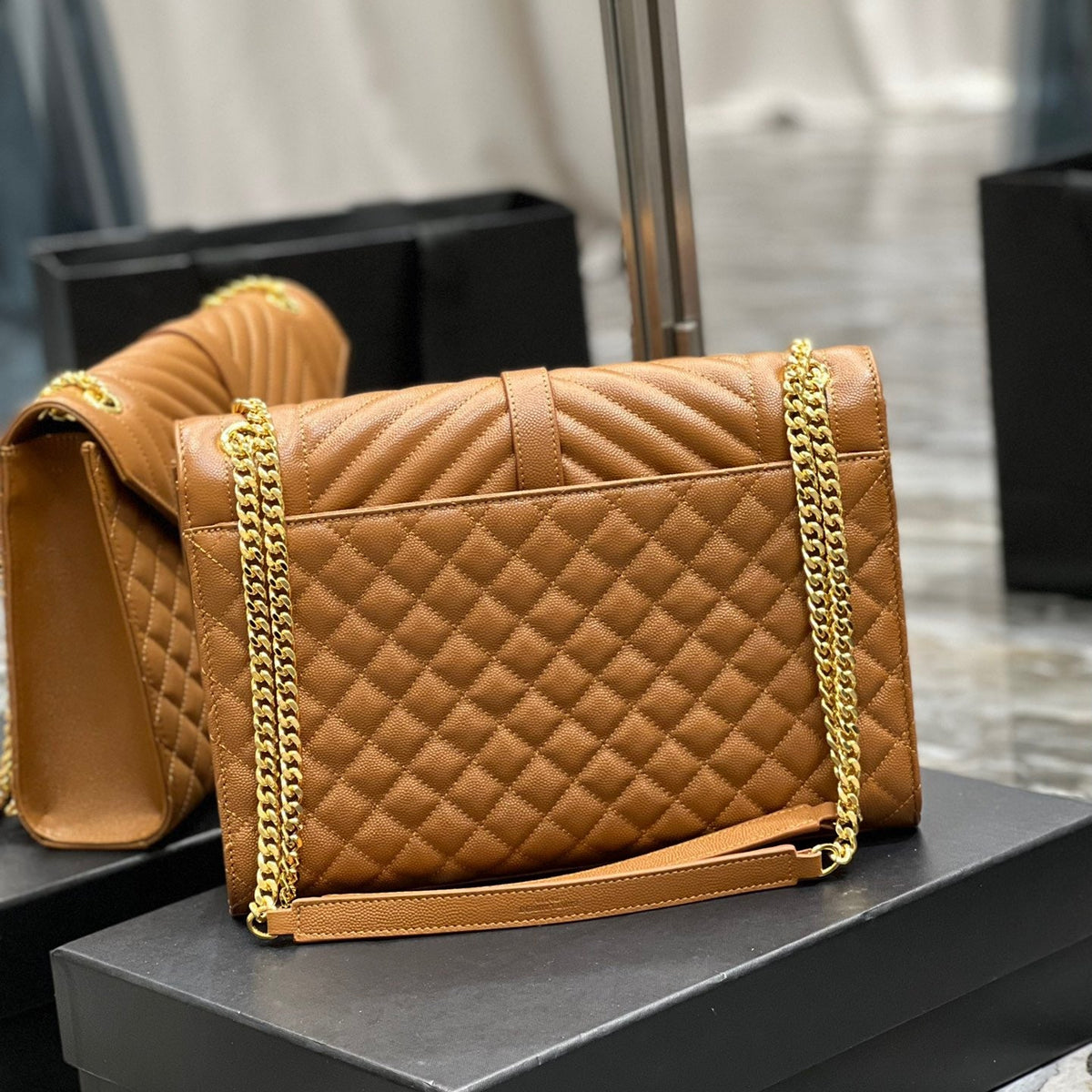 Saint Laurent Wallets? Saint Laurent Envelope Large Bag Premium Leather Designer Wallet
