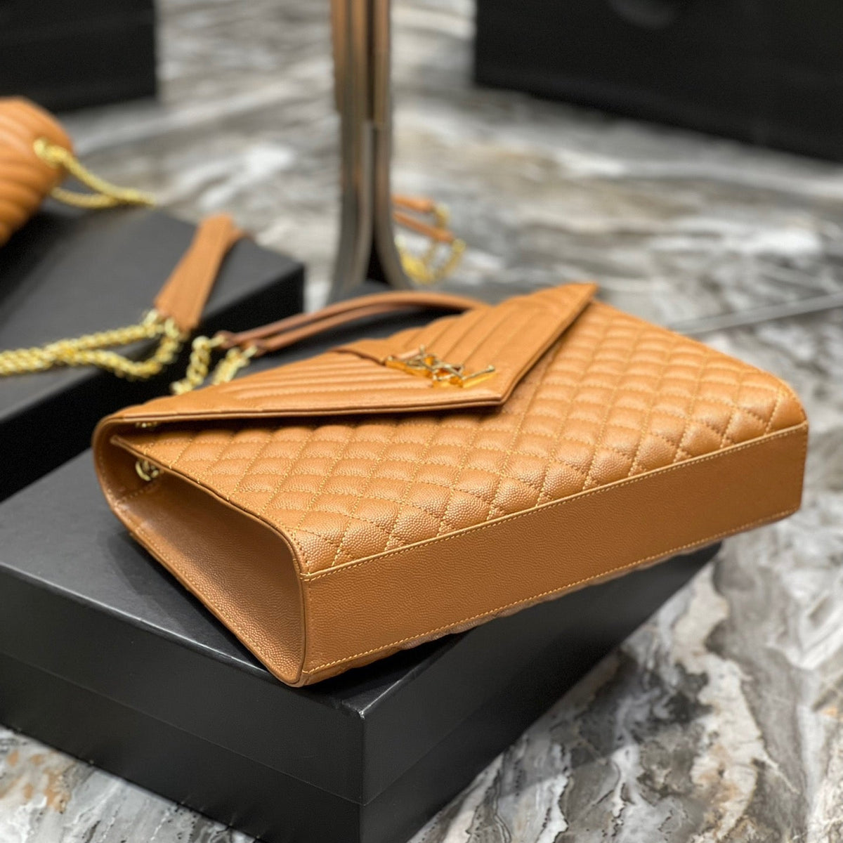 Saint Laurent Wallets? Saint Laurent Envelope Large Bag Premium Leather Designer Wallet