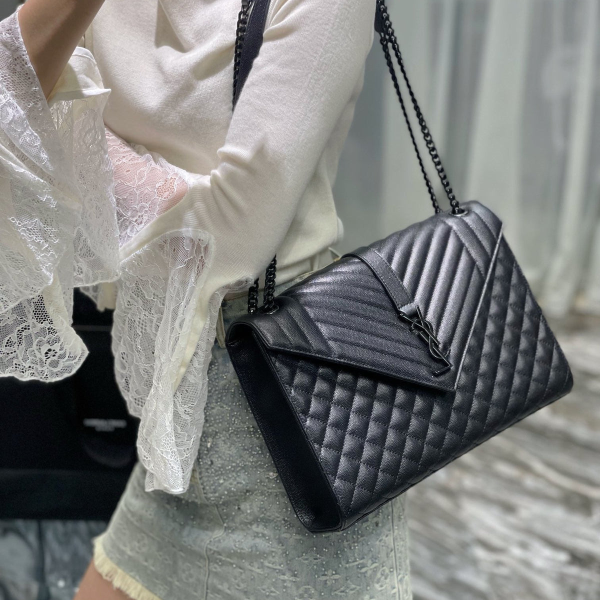 Saint Laurent Wallets? Saint Laurent Envelope Large Bag Compact Luxury Card Wallet