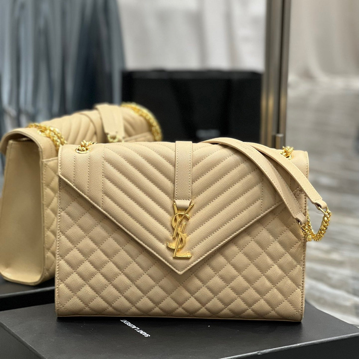 Saint Laurent Wallets? Saint Laurent Envelope Large Bag Compact Luxury Card Wallet