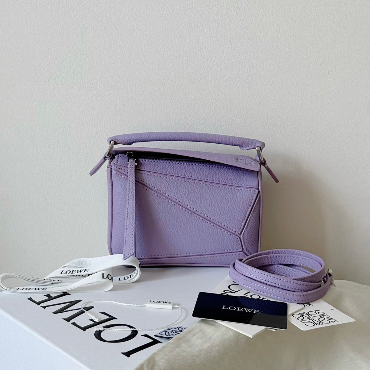 Wallets? Loew Mini Puzzle Edge Bag Premium Leather Designer Wallet
