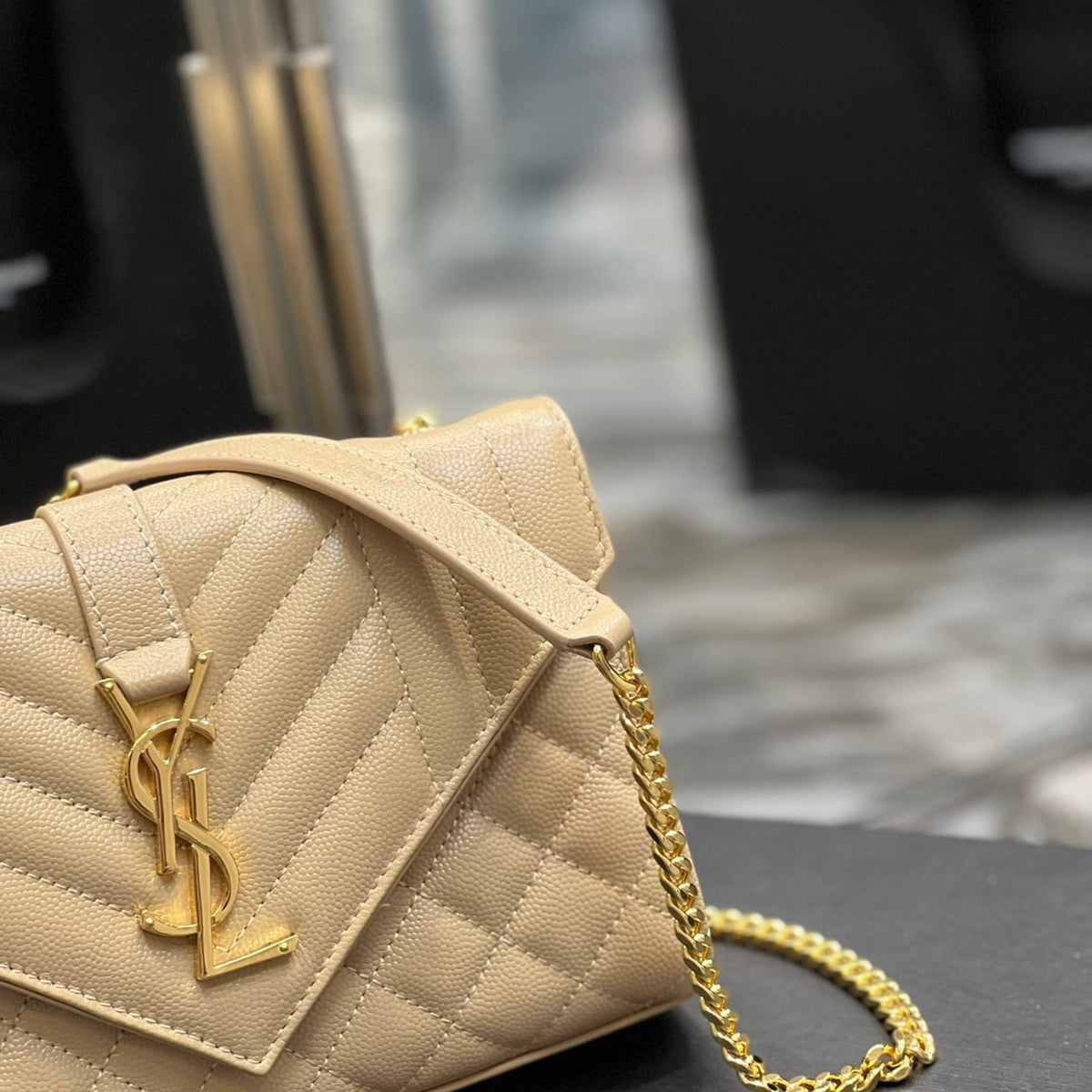 Saint Laurent Wallets? Saint Laurent Small Envelope Bag Premium Leather Designer Wallet