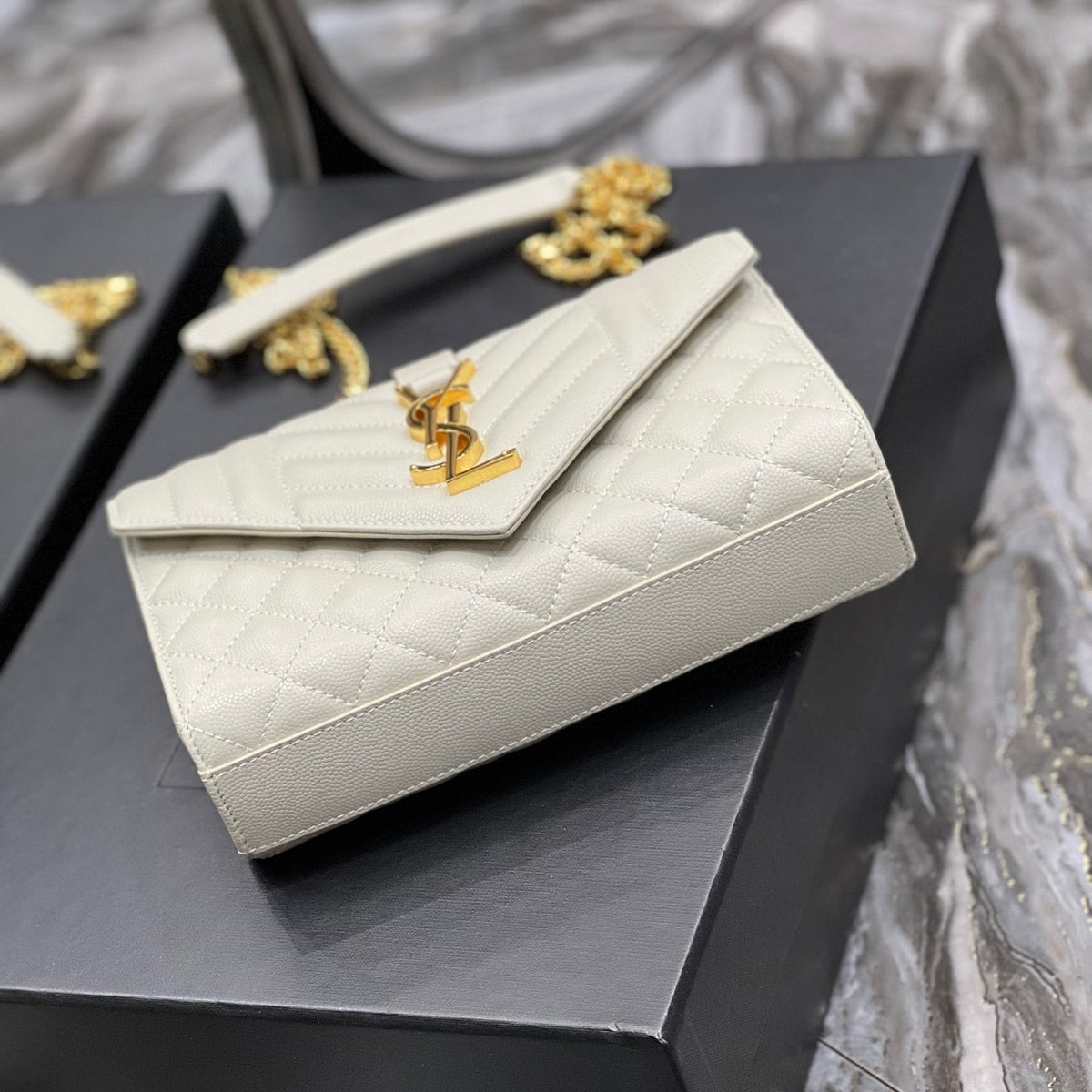Saint Laurent Wallets? Saint Laurent Small Envelope Bag Premium Leather Designer Wallet
