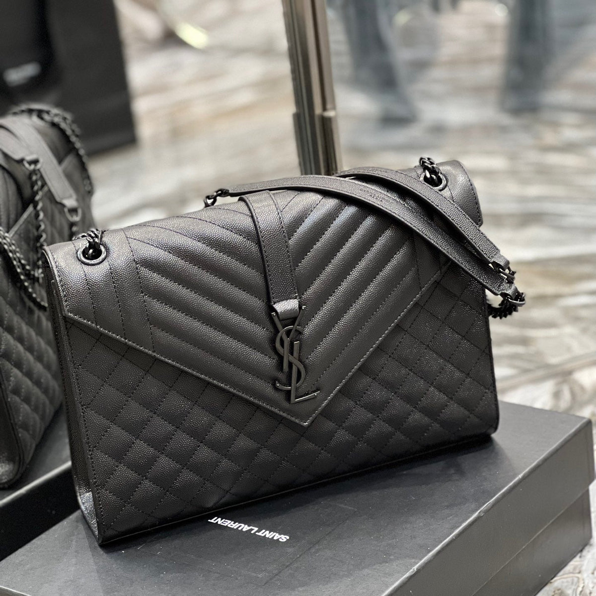 Saint Laurent Wallets? Saint Laurent Envelope Large Bag Compact Luxury Card Wallet