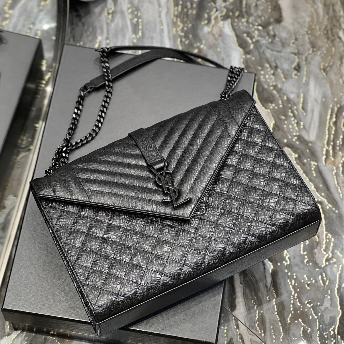 Saint Laurent Wallets? Saint Laurent Envelope Large Bag Compact Luxury Card Wallet