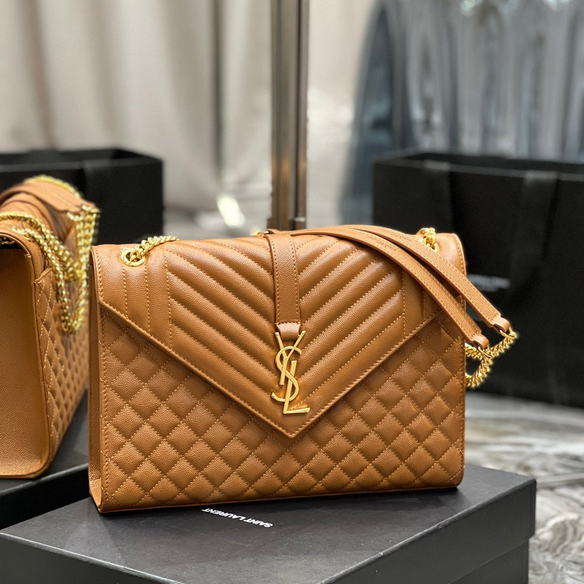 Saint Laurent Wallets? Saint Laurent Envelope Large Bag Premium Leather Designer Wallet