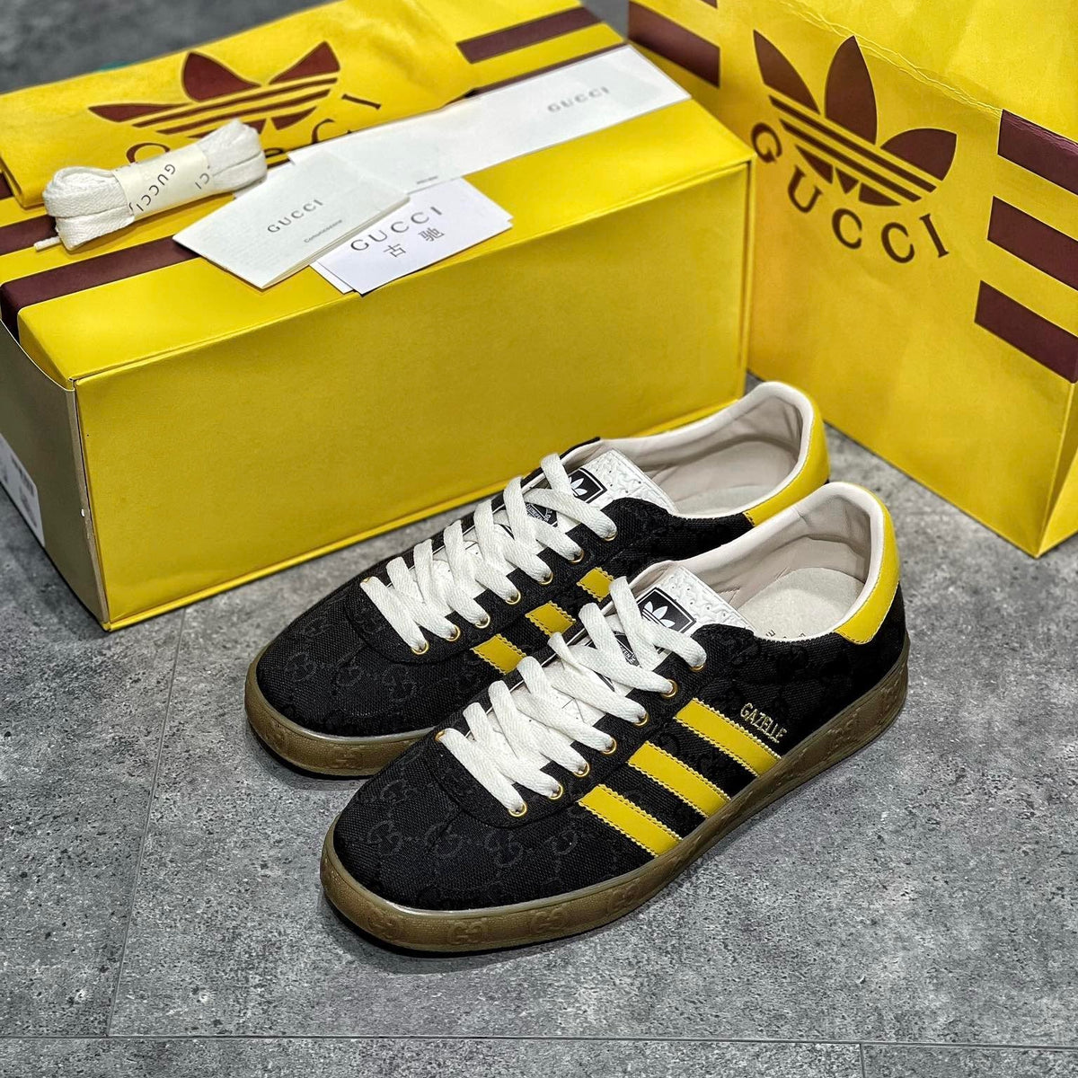 Gucci Shoes? Gucci x Adid Gazelle Sneaker Comfortable Everyday Designer Shoes