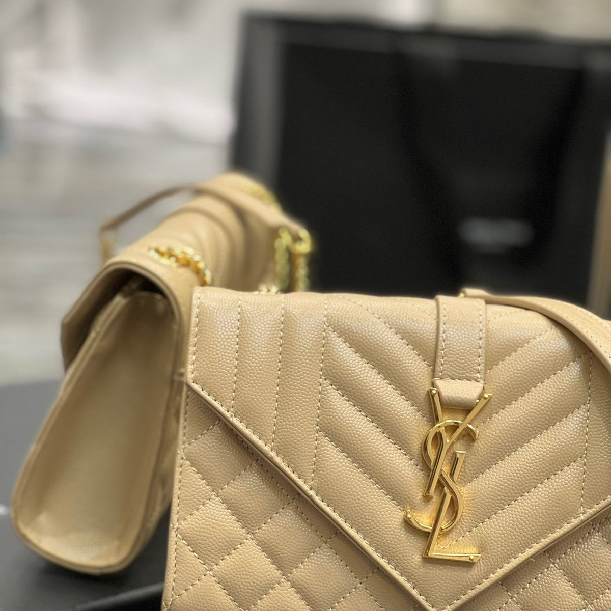 Saint Laurent Wallets? Saint Laurent Small Envelope Bag Premium Leather Designer Wallet
