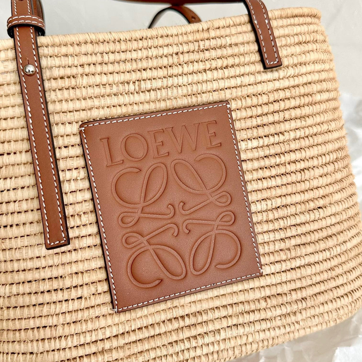 Wallets? Loew Small Square Basket Bag Premium Leather Designer Wallet