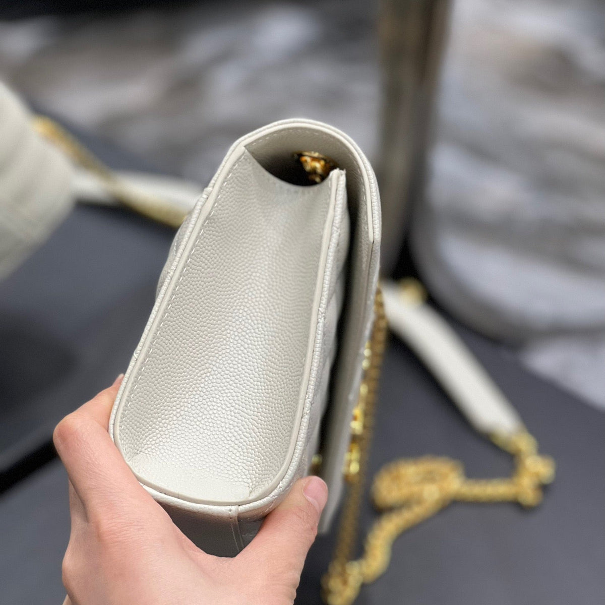 Saint Laurent Wallets? Saint Laurent Small Envelope Bag Premium Leather Designer Wallet