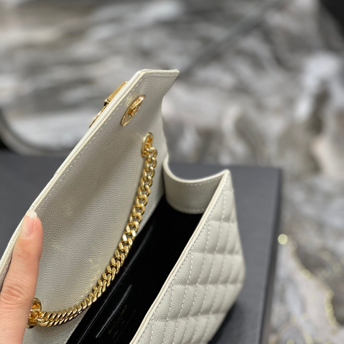 Saint Laurent Wallets? Saint Laurent Small Envelope Bag Premium Leather Designer Wallet