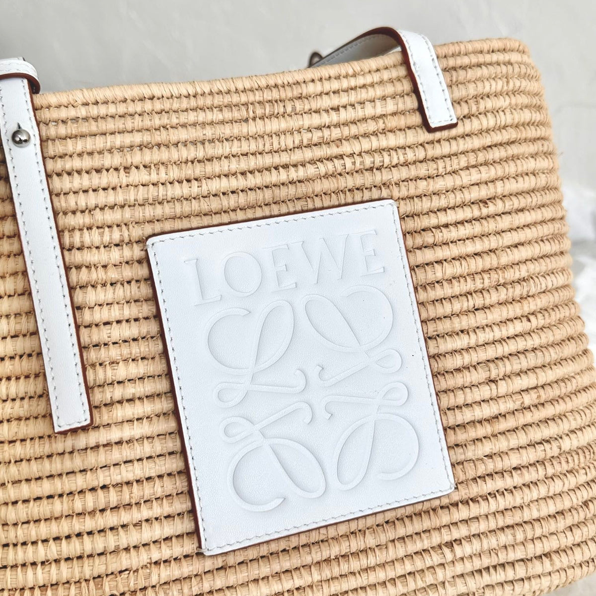 Wallets? Loew Small Square Basket Bag Elegant Everyday Leather Wallet